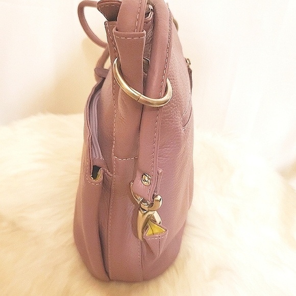 NWT HOBO Int'l Nifty Pebbled Lilac Leather Shoulder Bag - Picture 5 of 9